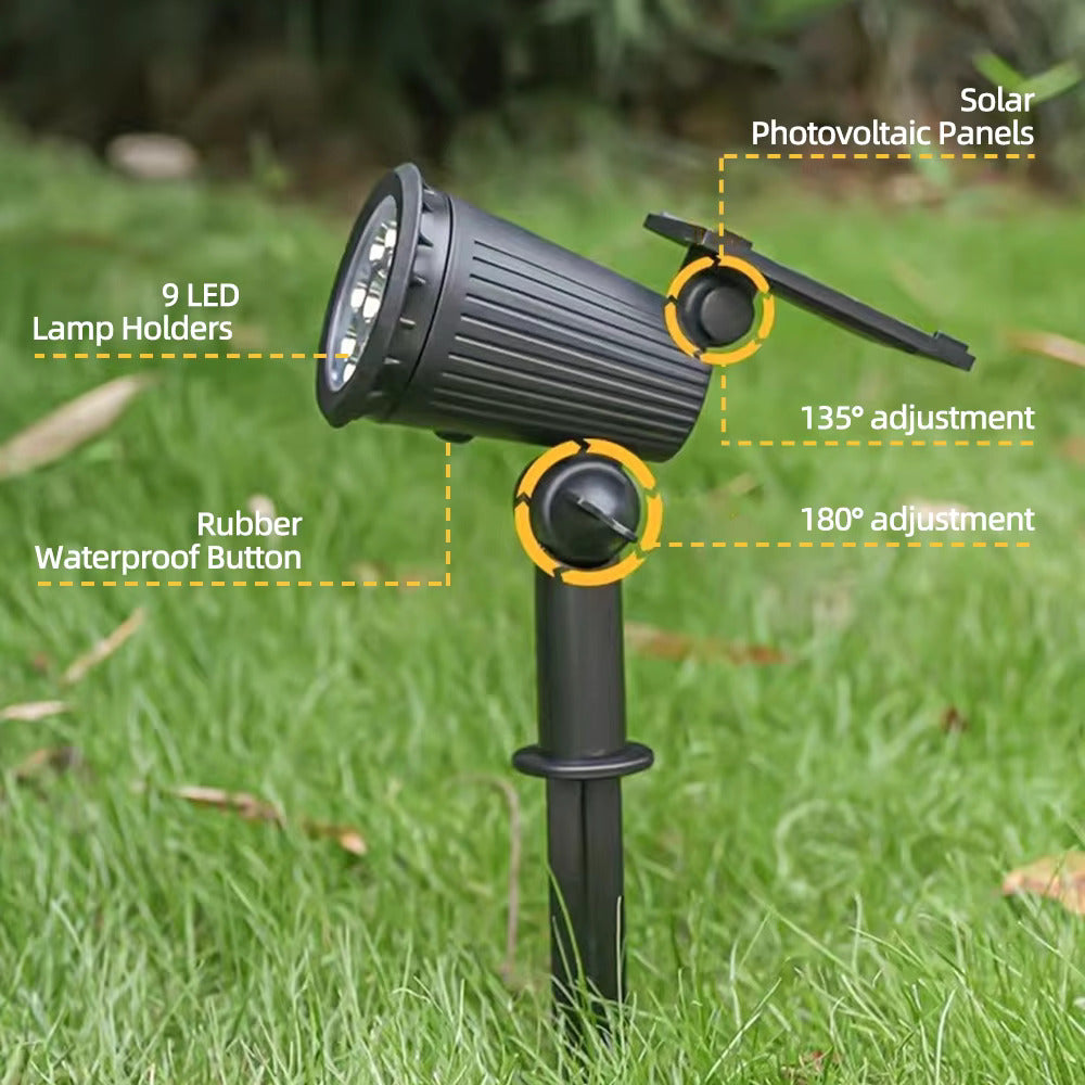 9 LED Solar Powered Spotlights