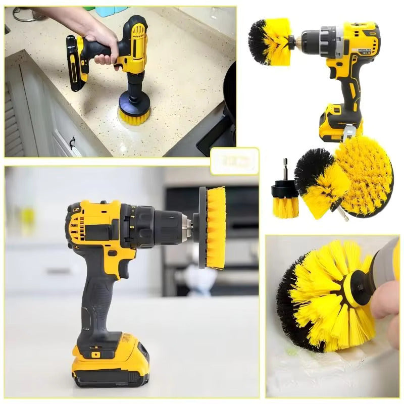 3pc Power Scrubber Drill Attachment Set