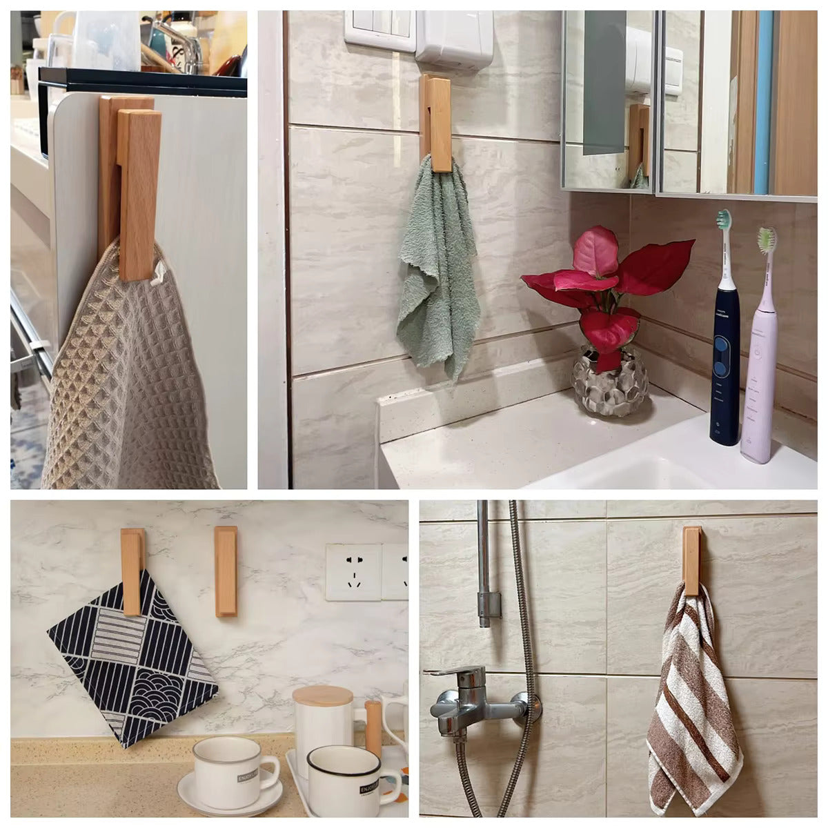 Nordic Wooden Towel Holder