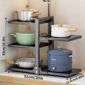 Adjustable Pots-n-Pans Organizer Rack