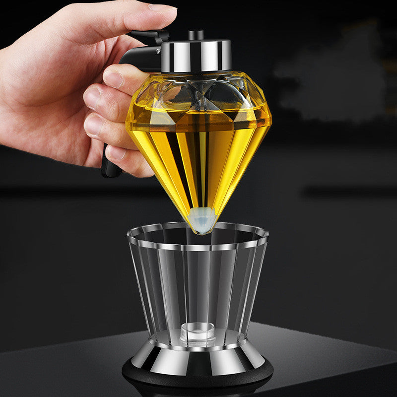 Diamond Shaped Glass Oil Dispenser